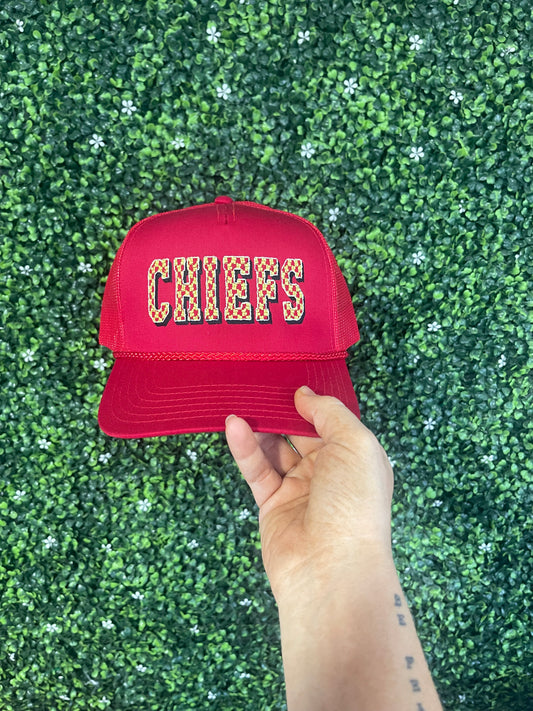 CHIEFS CHECKERED trucker hat